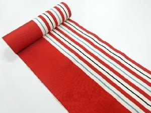 アンティーク　本場筑前博多縞模様織出し帯地反物